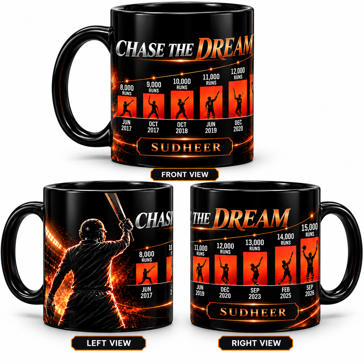 Personalized Cricket Milestone Mug