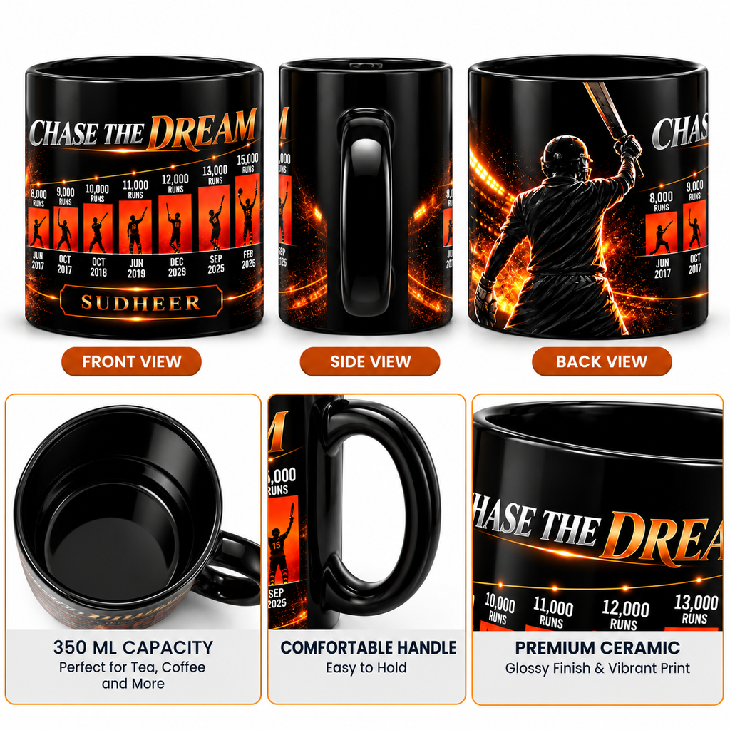 Personalized Cricket Milestone Mug