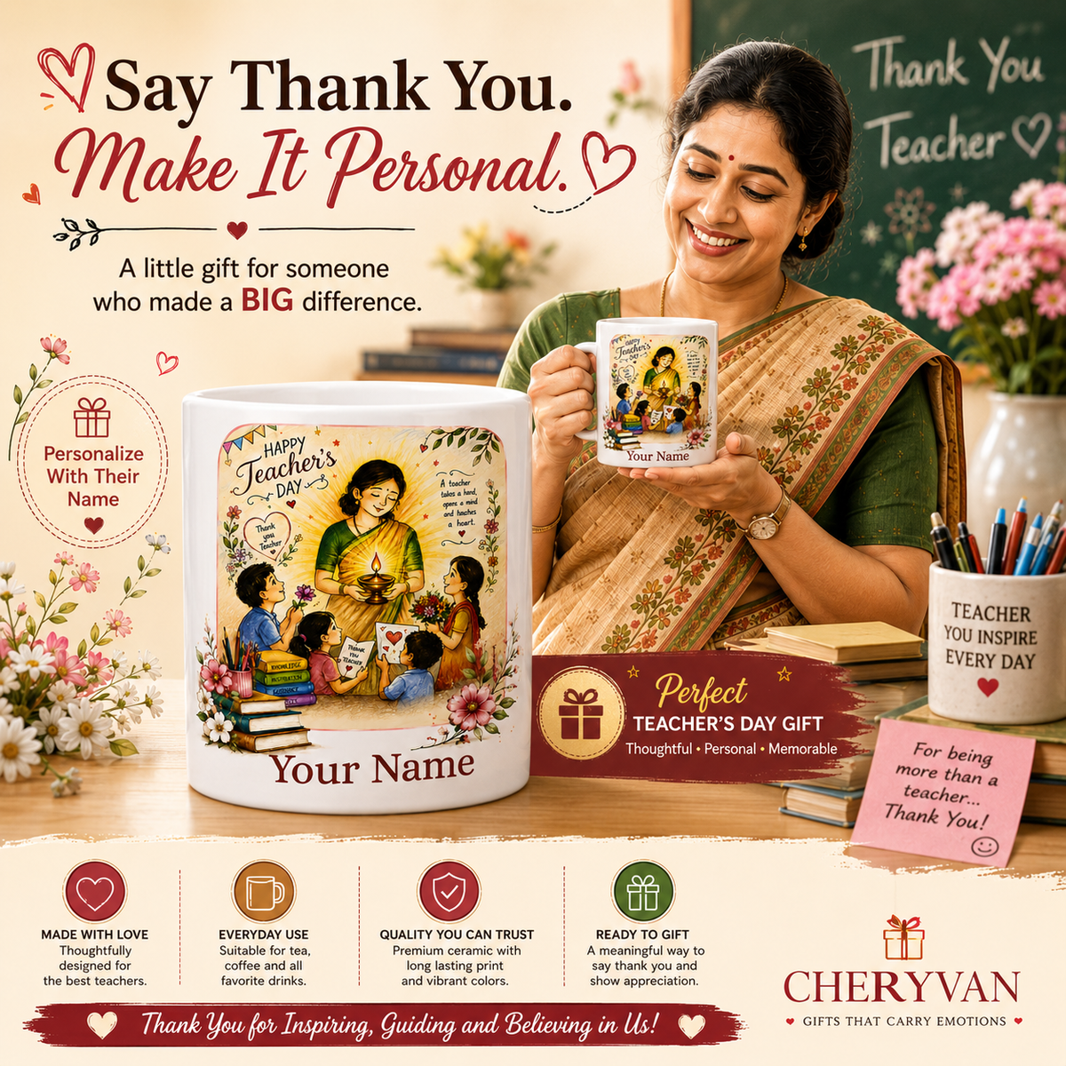 Personalized Teacher's Day Mug