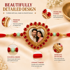 Personalized Heart Photo Rakhi for Brother