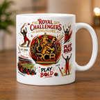 Personalized RCB Fan Ceramic Coffee Mug (350 ml)