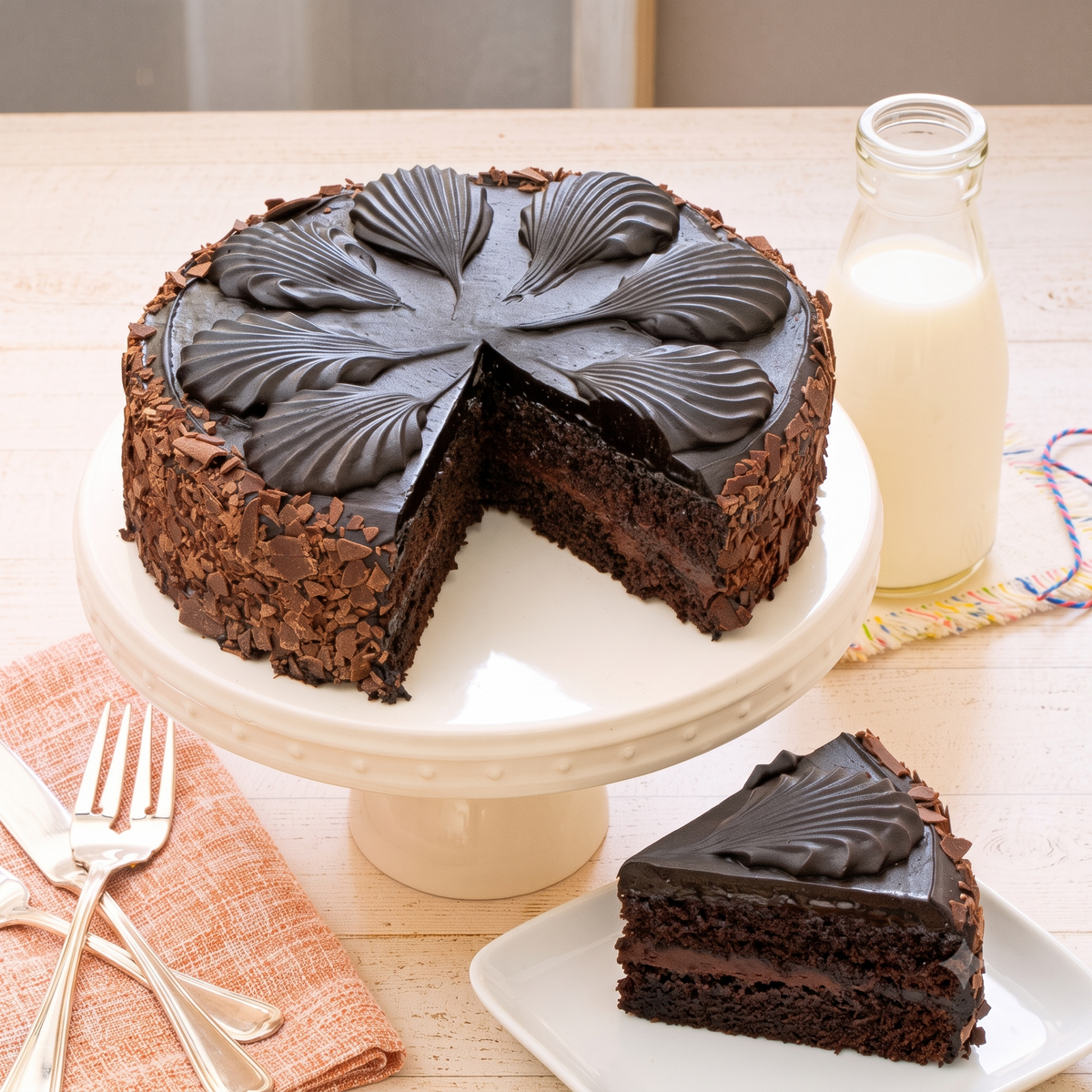 Chocolate Mousse Torte Cake – Serves 6–8