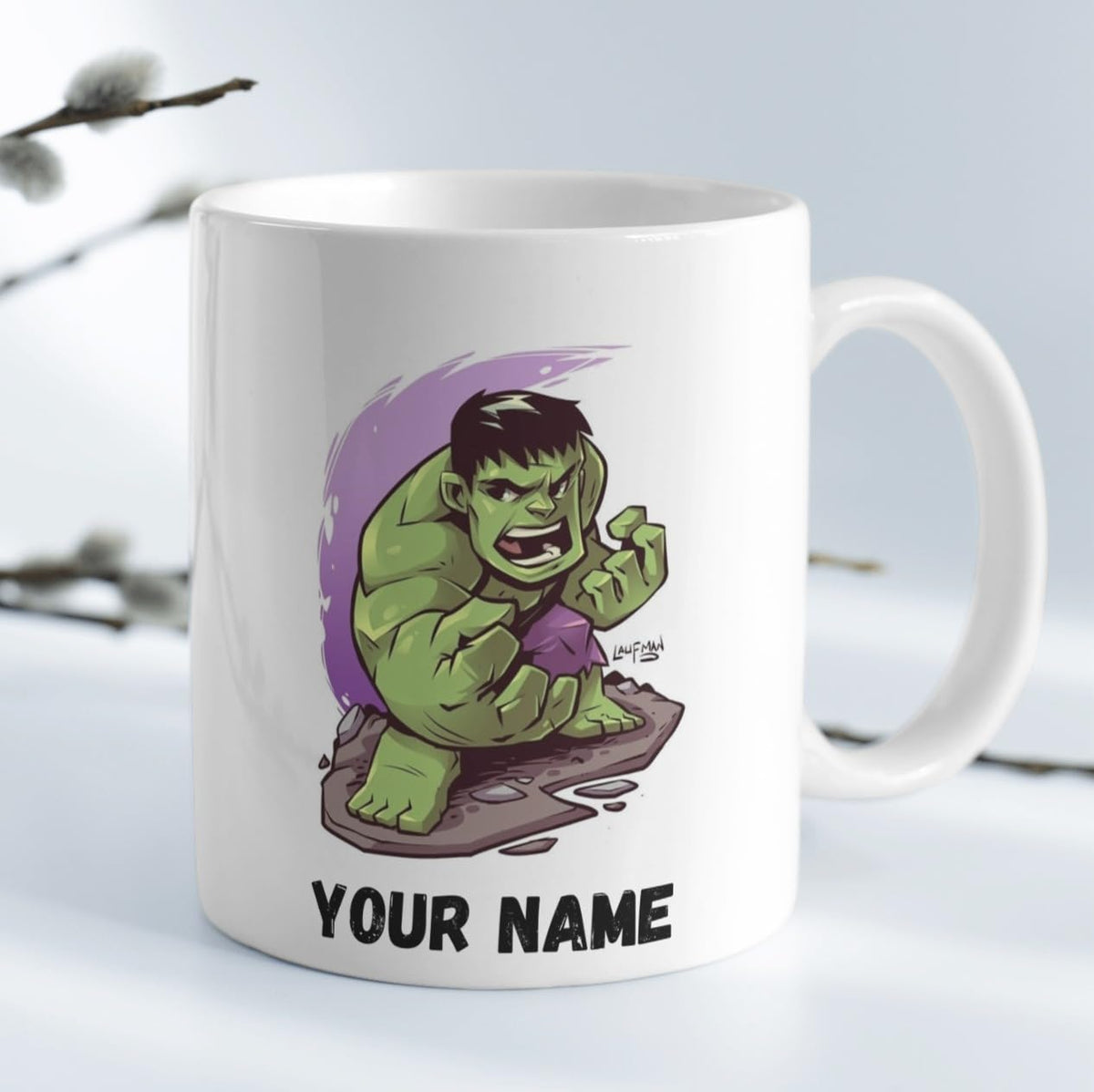 Personalized Hulk-Themed Mug 350 ML