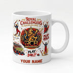 Personalized RCB Fan Ceramic Coffee Mug (350 ml)